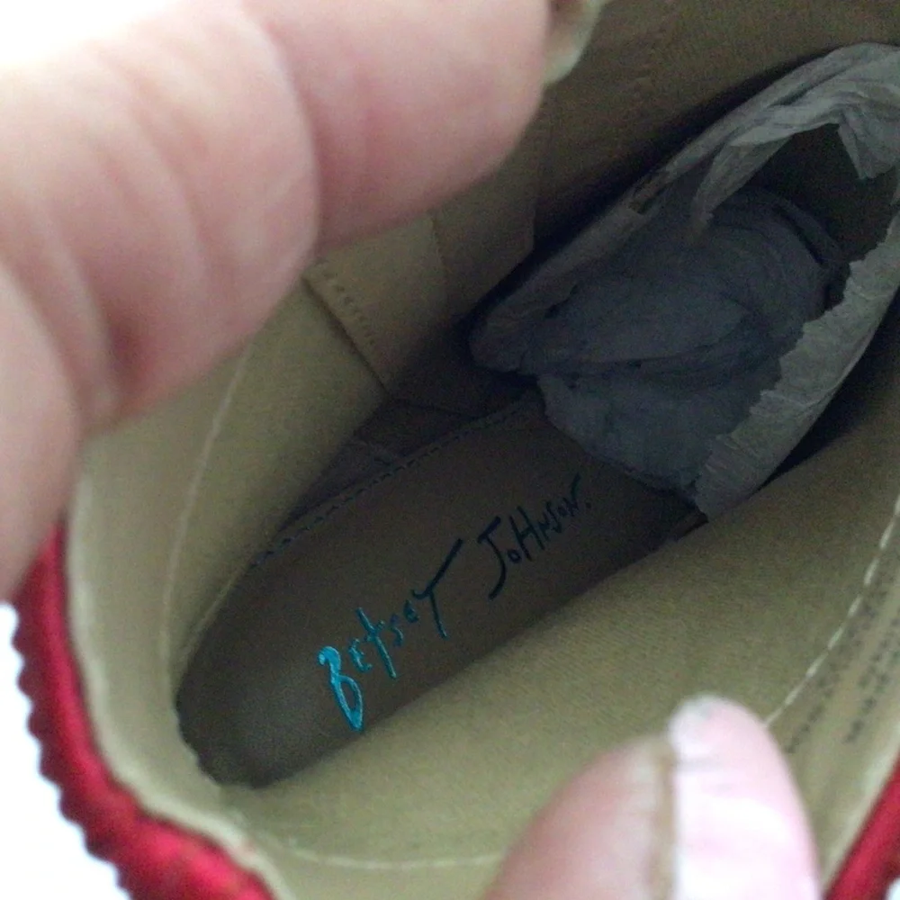 Betsey Johnson Red Ankle Boots - Picture 11 of 12